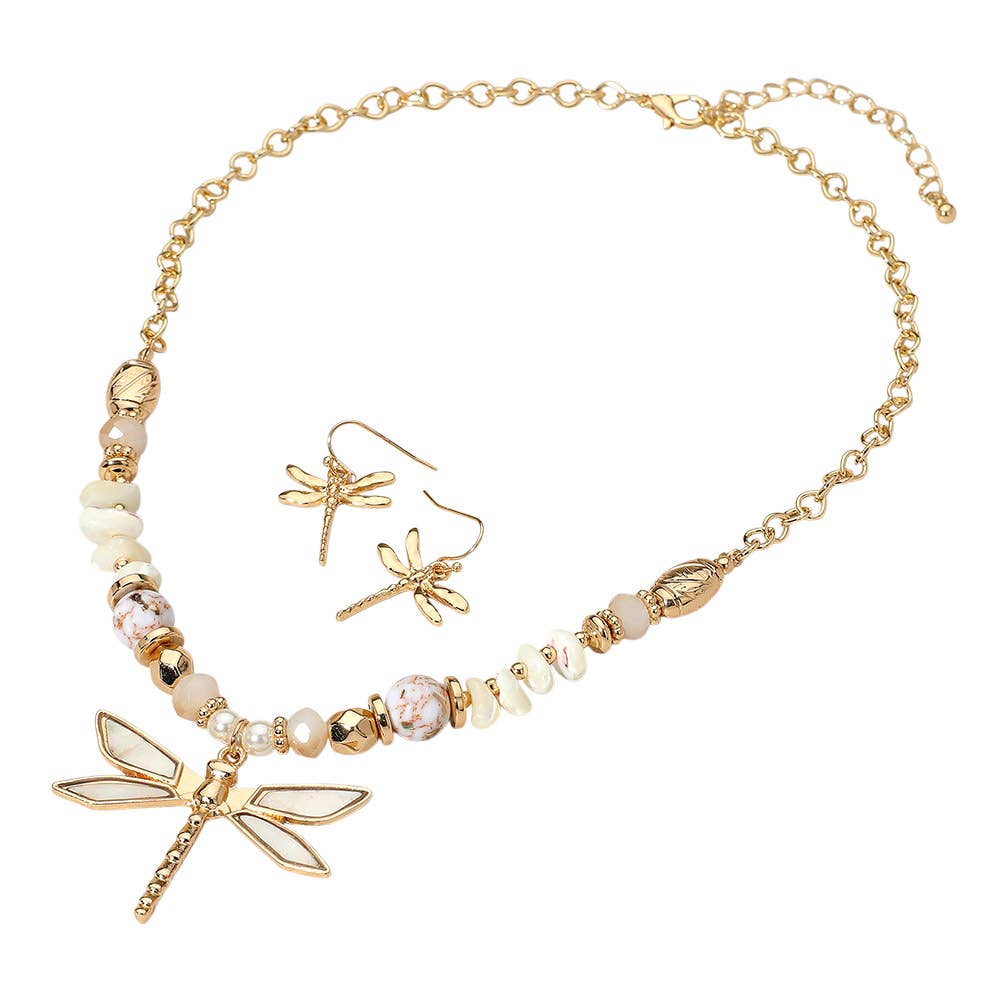 Sensibling Corp. – wholesale Smycken – Abalone Trollslända Hänge Multi Pärlhalsband5