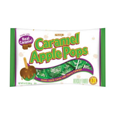 Sachets de sucettes Tootsie Caramel Apple, 266g, 12 unités pour la vente par Grandpa Joe's Candy Shop