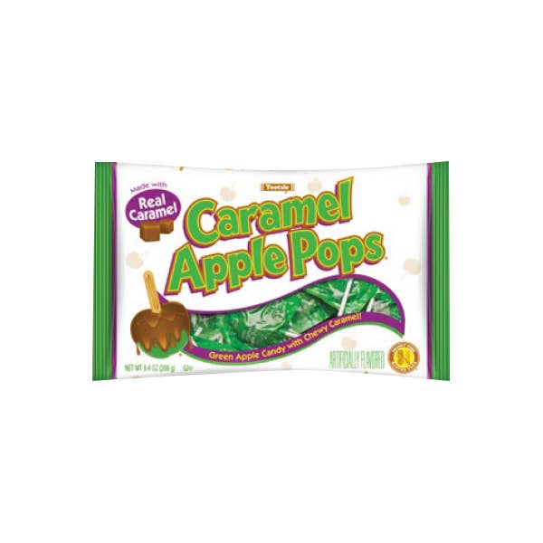 Grandpa Joe's Candy Shop - Wholesale Lollipop - Tootsie Caramel Apple Pops, 9.4oz Bag, 12ct