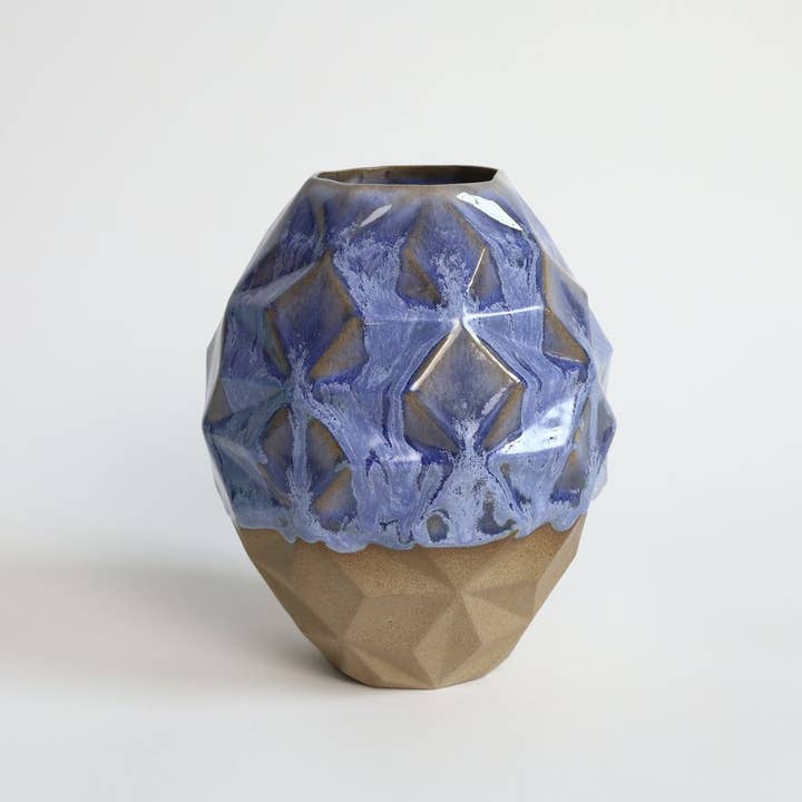 Patterned Vessels Oblique Coral Blue for wholesale by By Alejandra Design