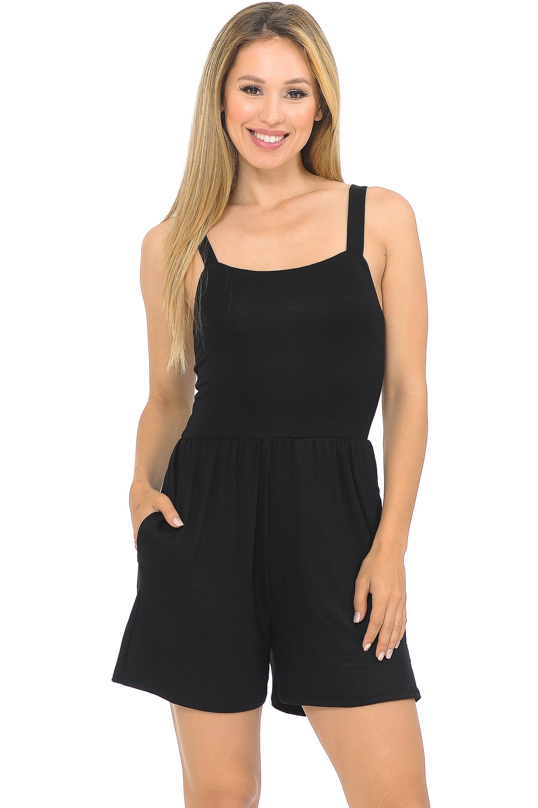 Burgundy Apparel - Wholesale Romper - Women's - SOLID ROMPER WITH POCKETS12