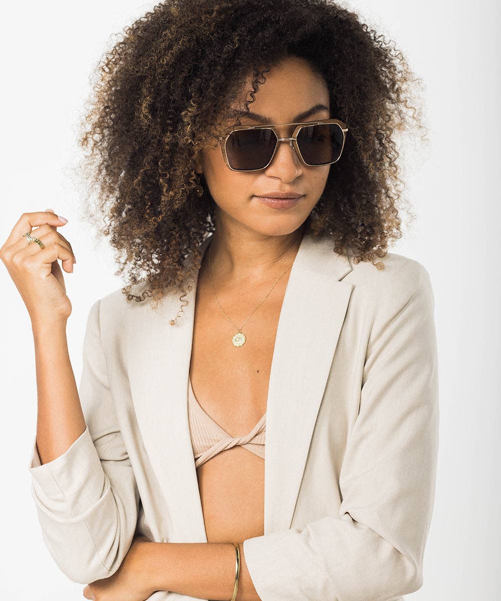 Tommy Owens - Wholesale Sunglasses - Unisex - Bal Harbour - Metal & Wood Sunglasses2