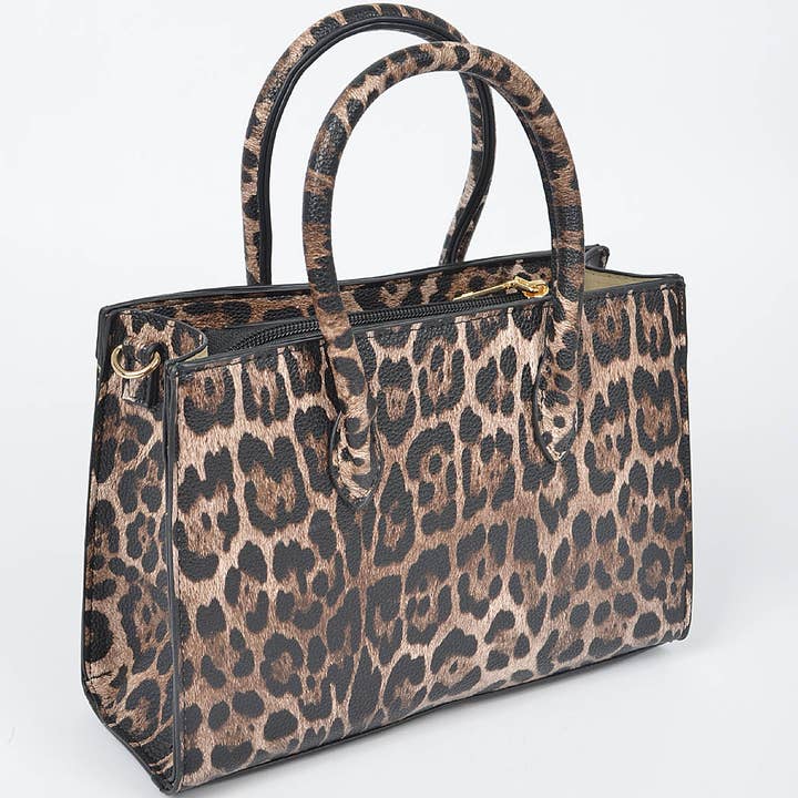 3AM BY H&D ACCESSORIES - Wholesale Tote Bag - Women's - Faux Leo Medium Tote Bag