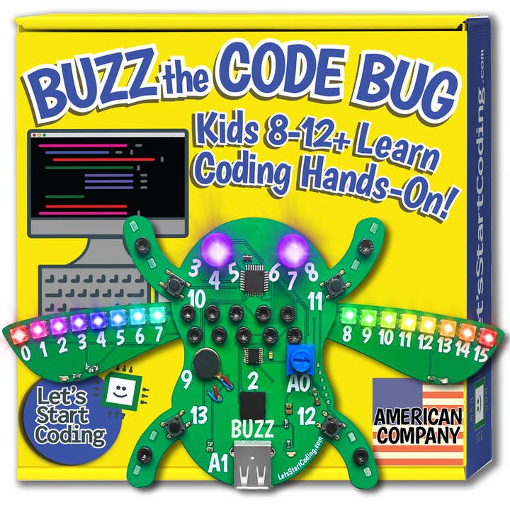 Let's Start Coding - Wholesale Electronic Toy - Kids & Baby - Buzz the Code Bug | STEM Toy for Kids 8-12+ | New for 2023!