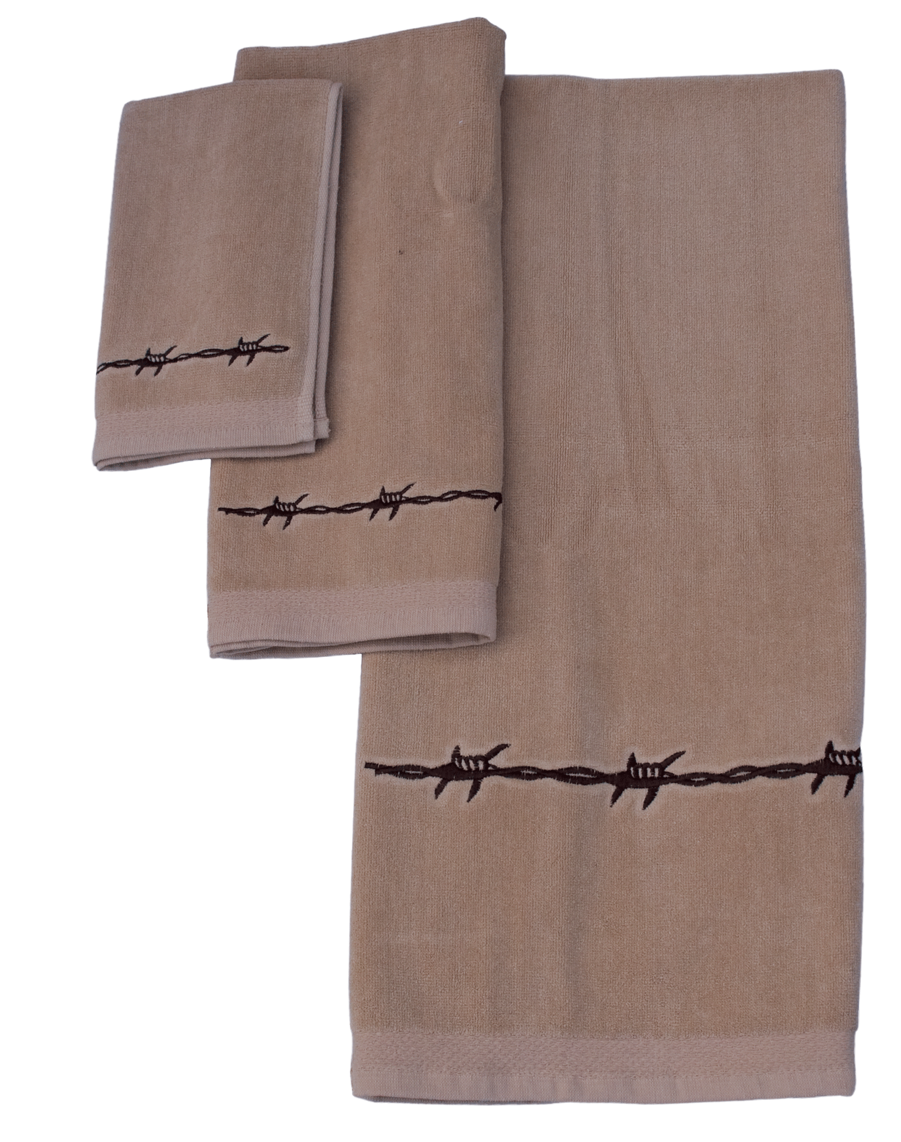 Country Barn USA - Wholesale Towel Set - Bath Towel Set, Beige (Tan) - 2 Design Options2