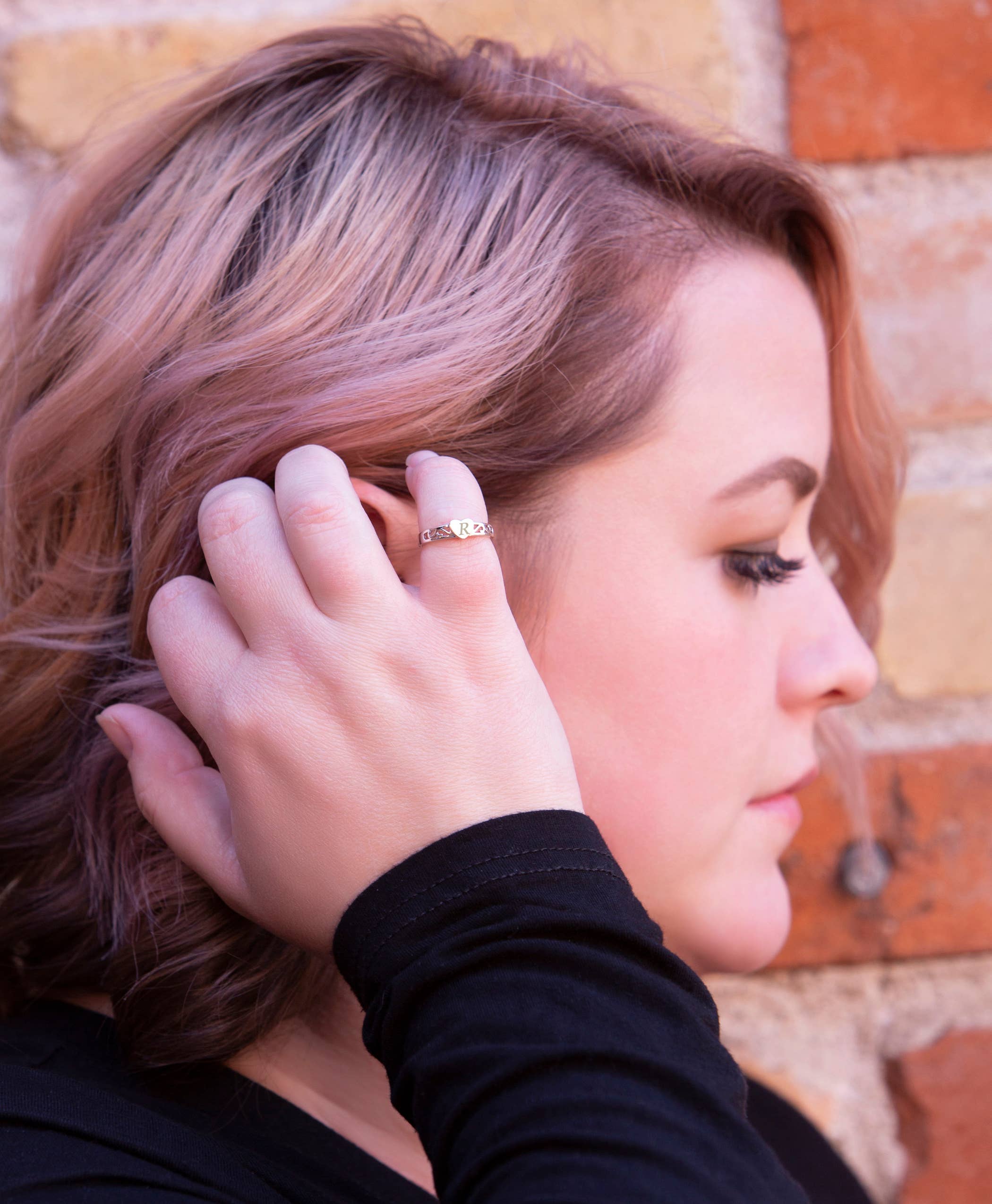 Cherished Moments - Wholesale Band/Stacked Ring - Gold-Plated Heart Baby Ring for Kids and Little Girls2