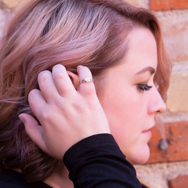 Cherished Moments - Wholesale Band/Stacked Ring - Gold-Plated Heart Baby Ring for Kids and Little Girls2