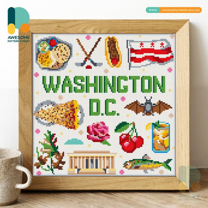 DS1973-120x120 Washington DC, Diamond Painting Kit for wholesale by Awesome Pattern Studio