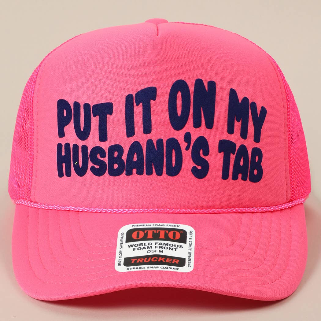 Fashion City - Wholesale Trucker Hat - Women's - Put It On My Husband's Tab Mesh Back Foam Trucker Hat35