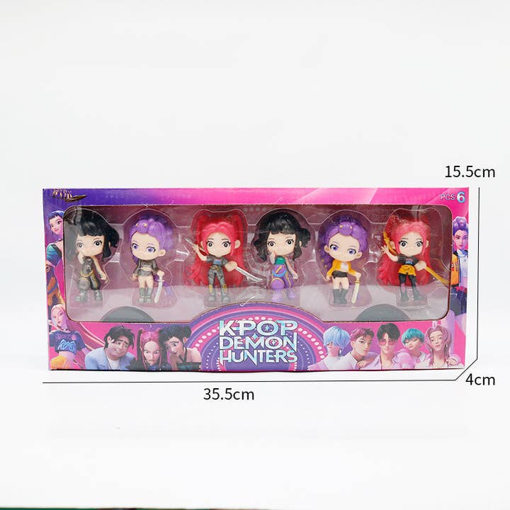 Kpop Demon Hunters cute huntr/x dolls 6pcs set for wholesale by Little Trendy