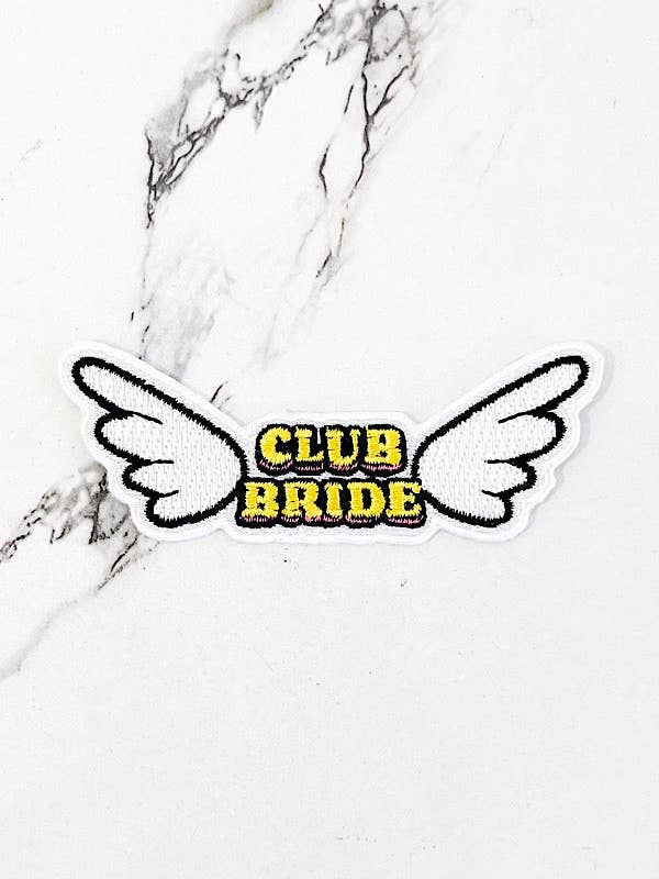 Club Bride Embroidered Patch for wholesale by Nash Grey