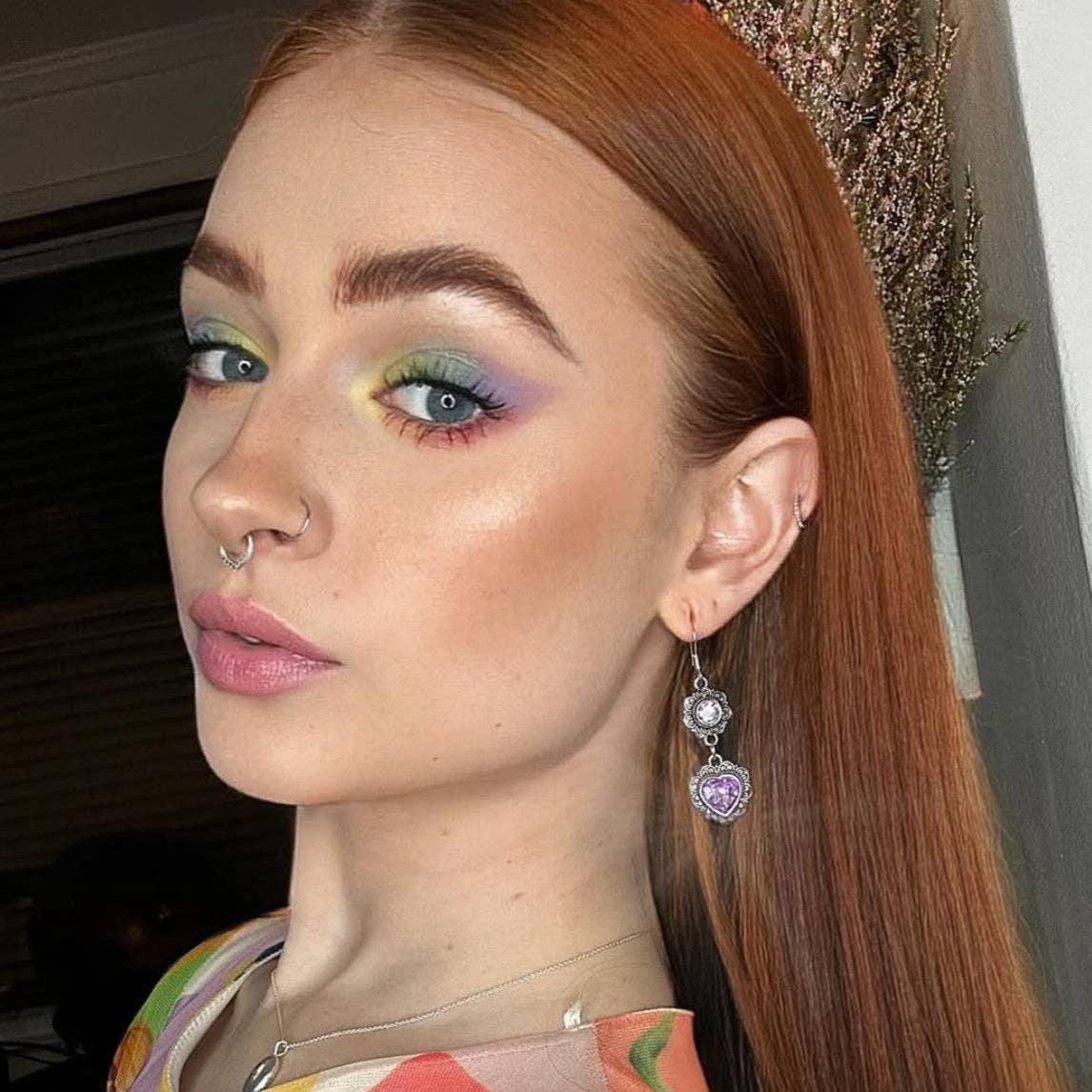 ARTEMIS - Vente Boucles d'oreilles pendantes - Boucles d'oreilles pendantes en argent gothique avec pierre d'améthyste1