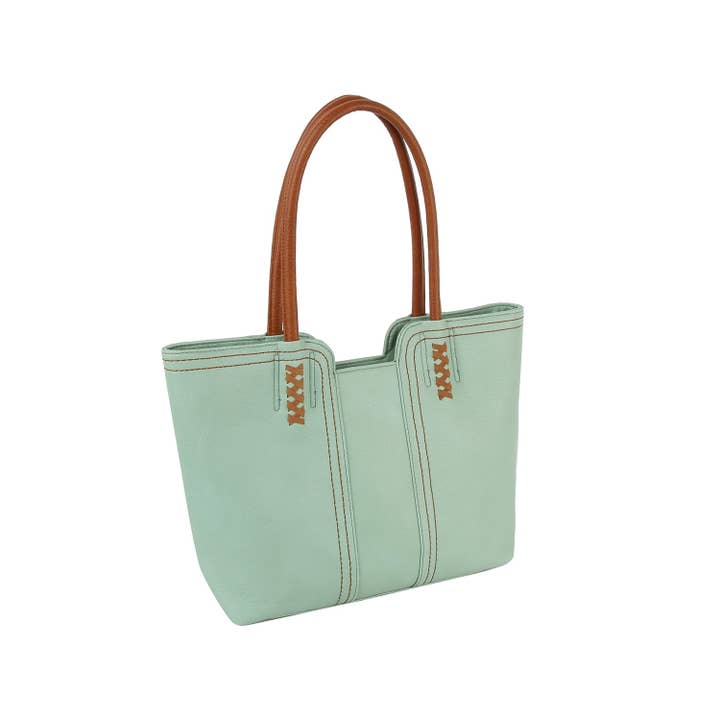 Handbag Factory Corp - Wholesale Tote Bag - Women's - 2 in 1 stitch detail matching tote and purse set