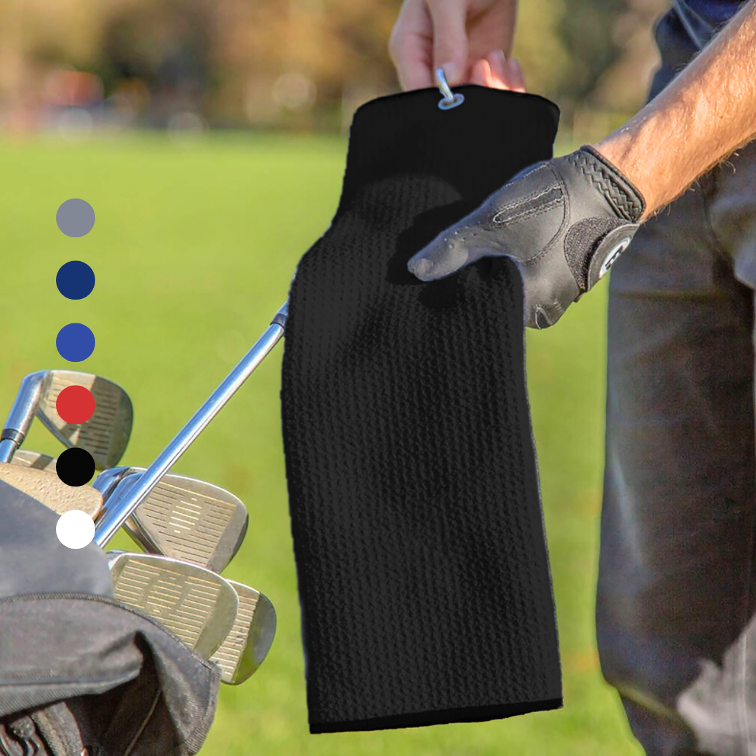Pro Towels - Wholesale Sports Towel - Tri-Fold Microfiber Waffle Golf Towel: Grommet & Hook5