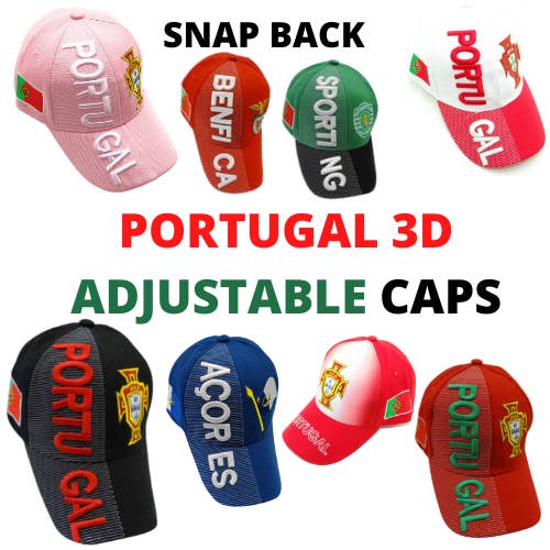 Portugal Boné de Beisebol Bordado com Bandeira dos Açores 3D Snapback por atacado de Worldwide Souvenir Mart
