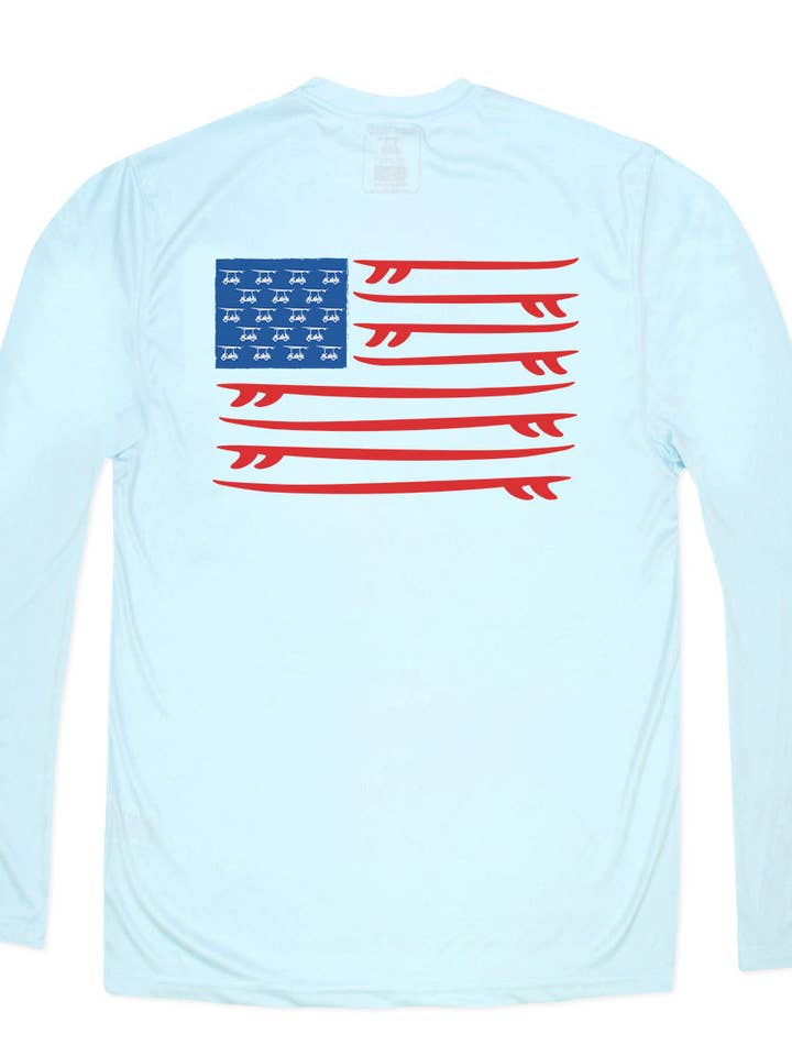 T-shirt de surf à manches longues Performance - Arctique pour la vente par Bald Head Blues