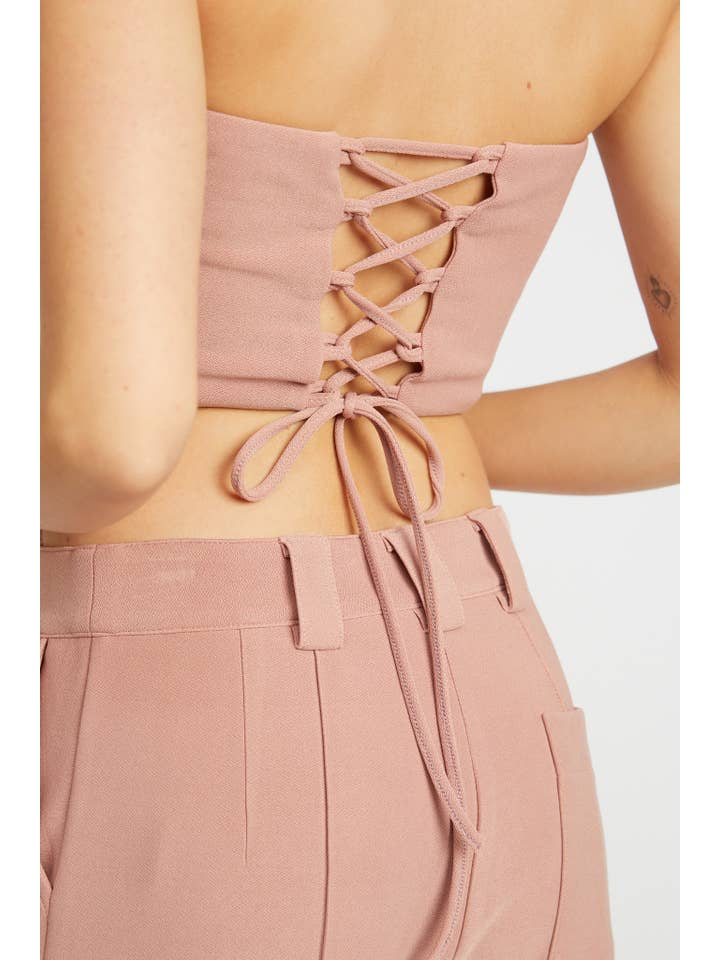 TERRACOTTA TOP A TUBO CON LACCI SUL RETRO in vendita all'ingrosso su Faire4