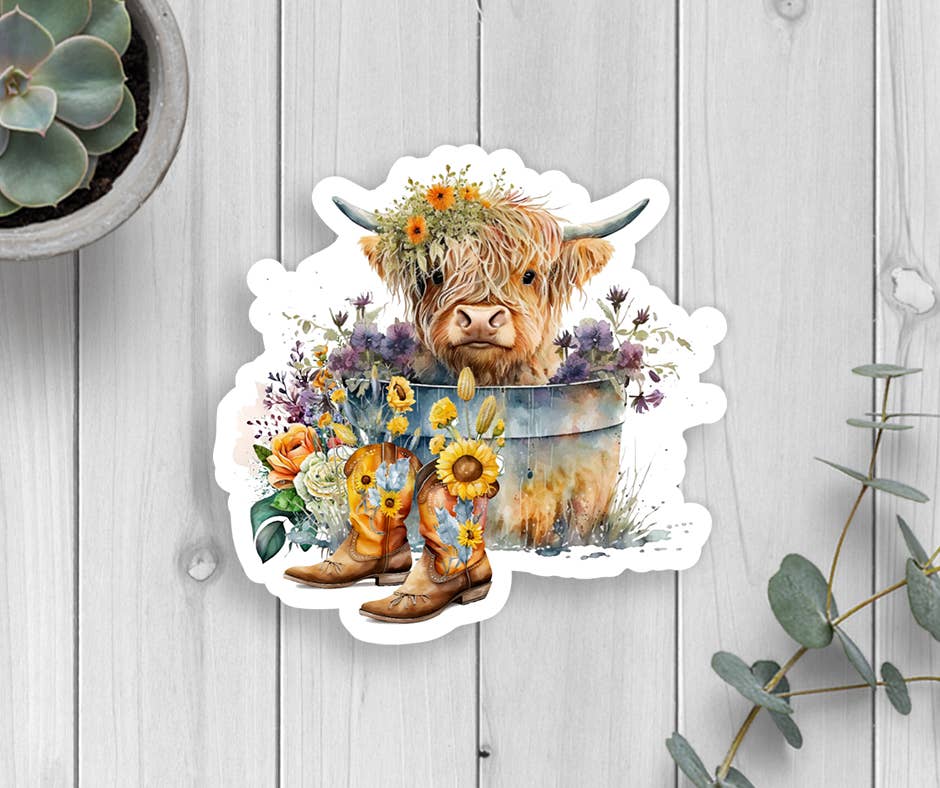 Expression Design Co - Wholesale Sticker - Cow Vinyl Sticker