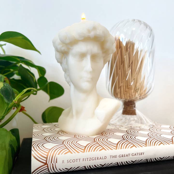 Statue of David Bust Candle for wholesale by Made With Love by Gabrielle