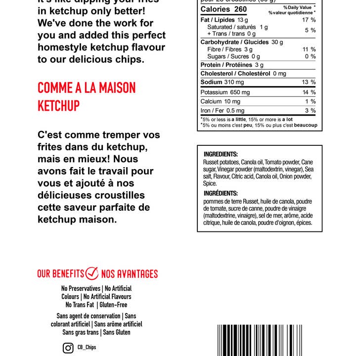 Covered Bridge - Wholesale Chips - 170g Homestyle Ketchup Chips1