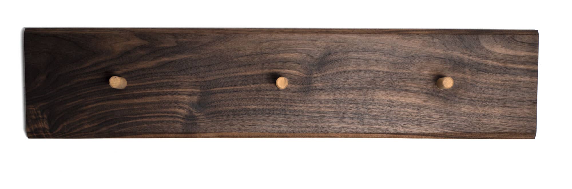 KHEM Studios - Wholesale Wall Mounted Shelf - Peg Board Hardwood Wall Rack in Walnut – 3 or 5 Pegs1