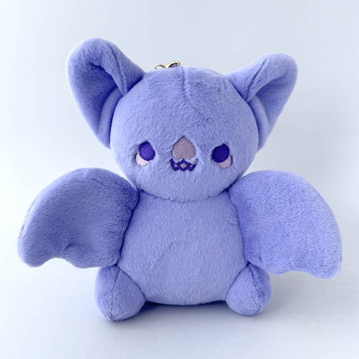 Purple Bat Nugget Keychain Plushie for wholesale by Bright Bat Design