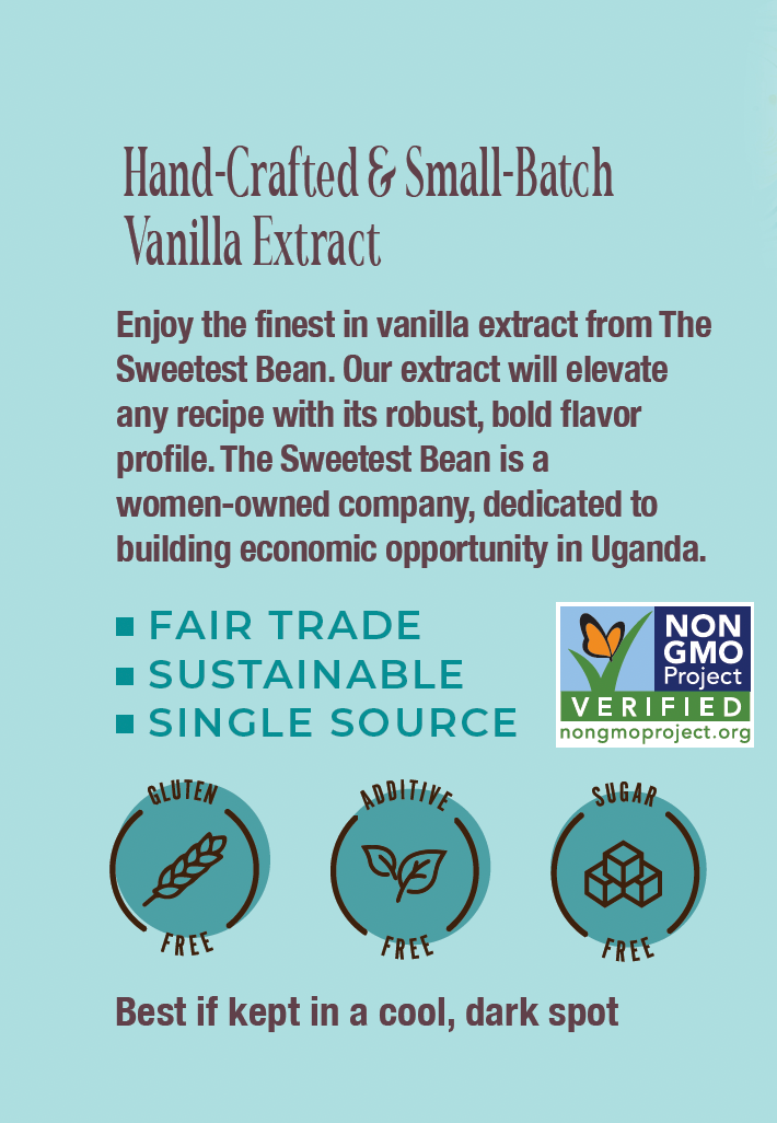 The Sweetest Bean - Wholesale Vanilla/Fruit Extract -  4 FL. OZ. SINGLE-ORIGIN GOURMET PURE VANILLA EXTRACT6