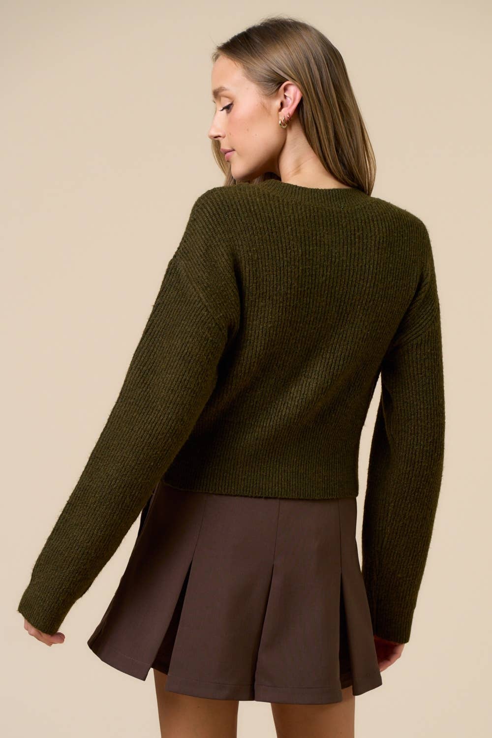 Lalavon - Wholesale Cardigan - Women's - Sparkle Rhinestone Detailed Sweater8