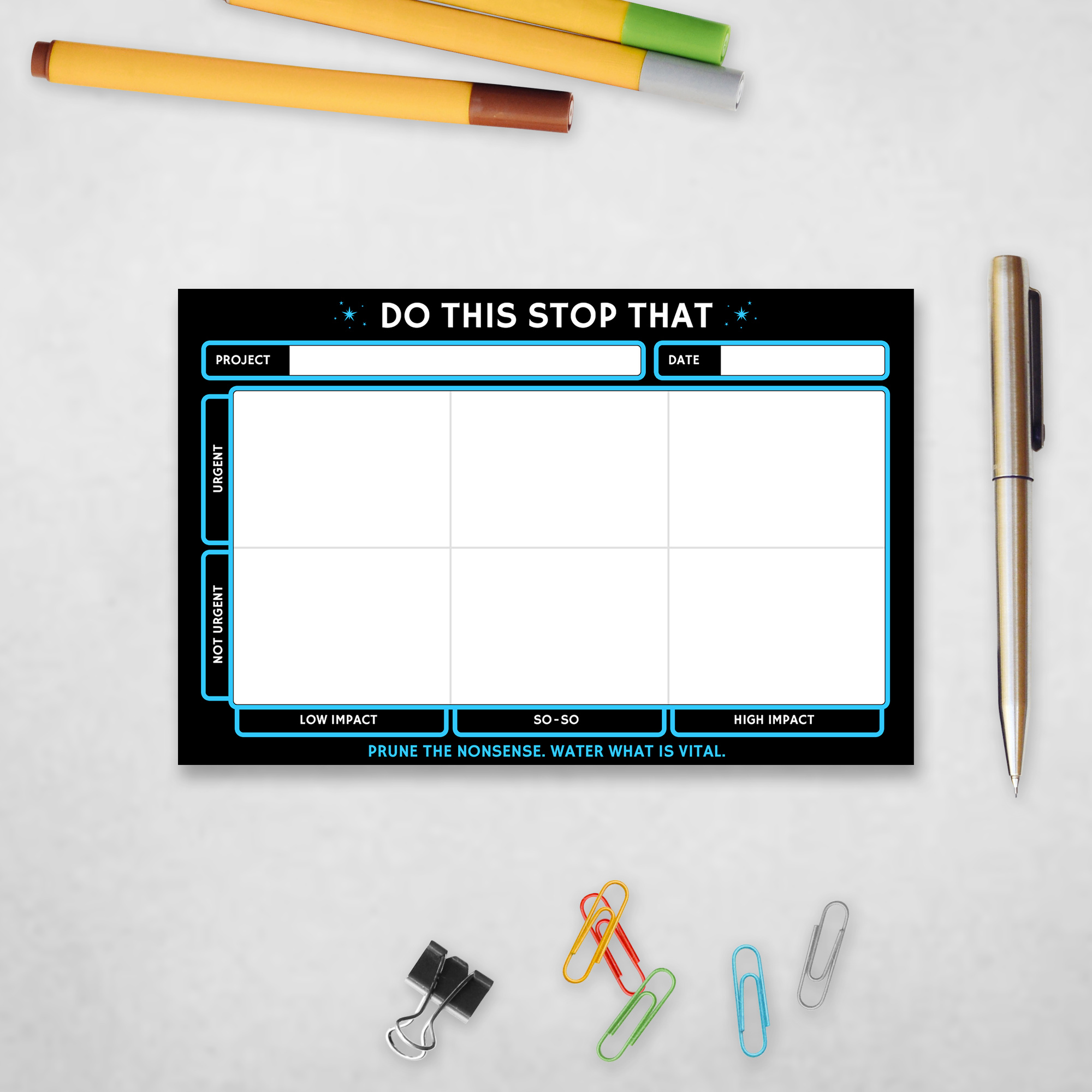 Rage Create - Wholesale Notepad - Do This Stop That | Priority Matrix Notepad4