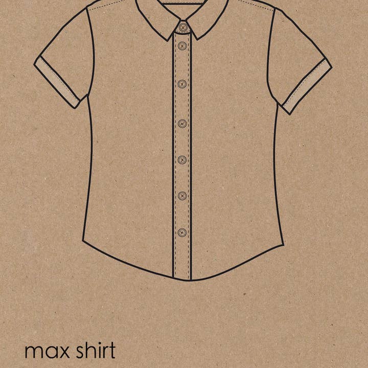 Two Stitches Patterns - Wholesale Knutselnaai-set - Max shirt naaipatroon voor kinderkleding1