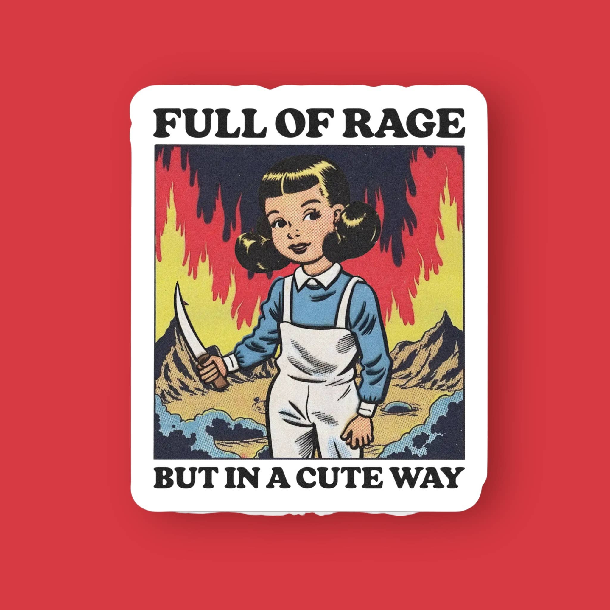 Ace the Pitmatian Co - Wholesale Sticker - Full of Rage But in a Cute Way Sticker1