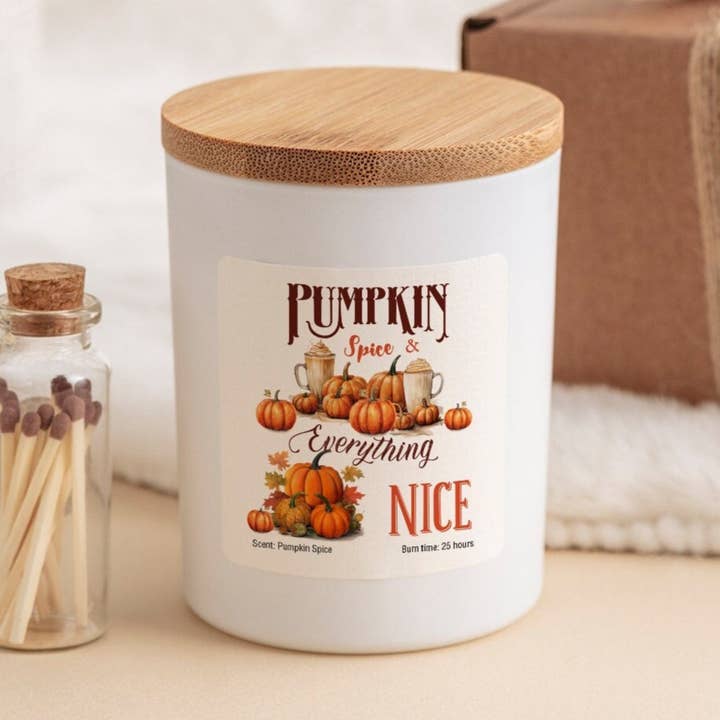 Pumpkin Spice Everything Nice Doftljus Höstljus för wholesale av Happy Inky