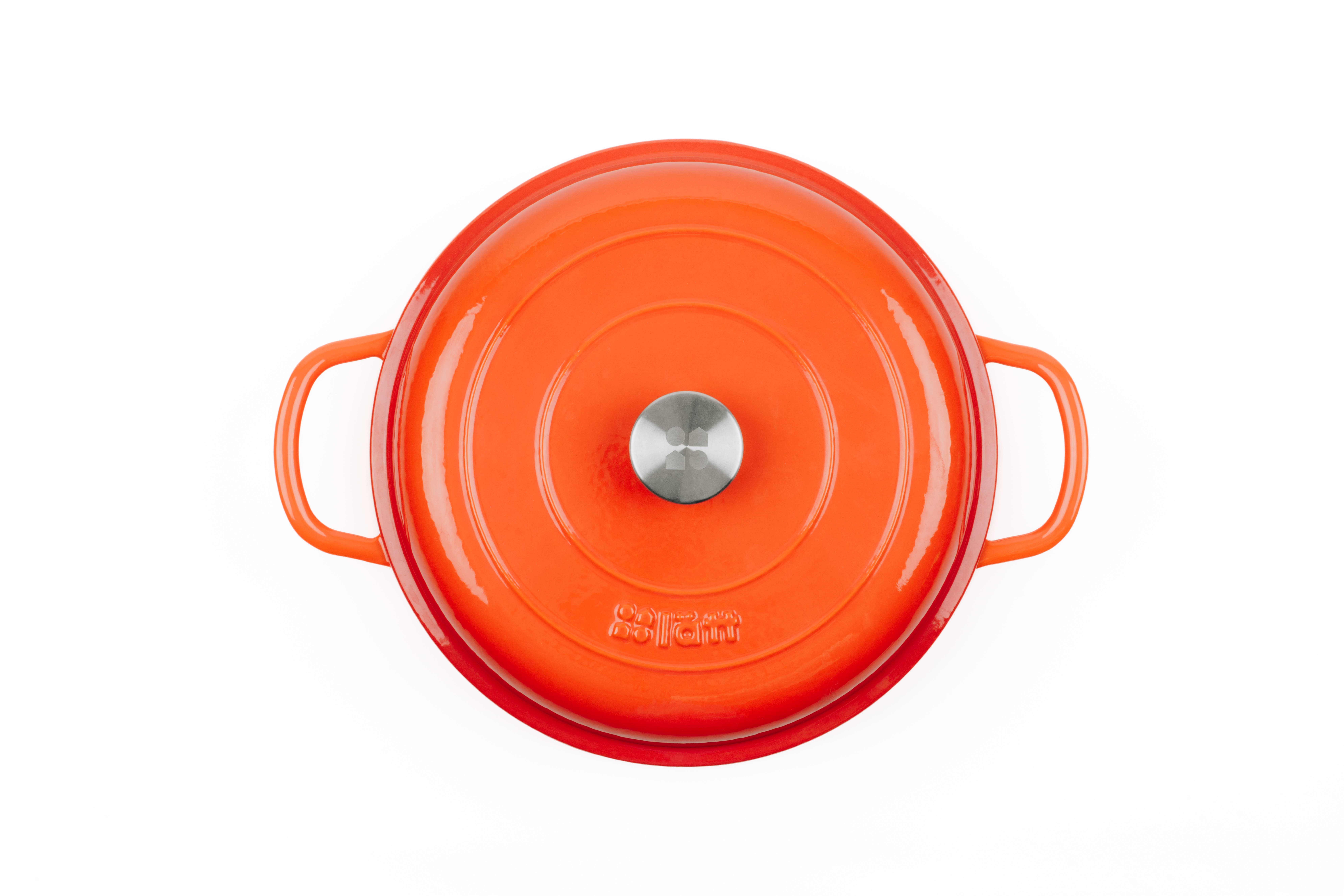 Lätt Home - Wholesale Cooking Pot - LOW ROUND COCOTTE LATT 30x6 CM - 3.2 L - ORANGE1