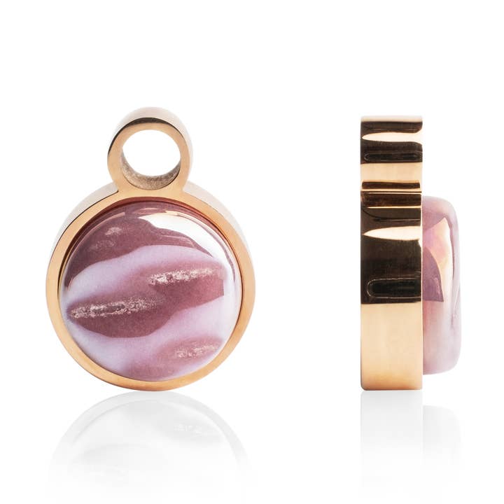 Anhänger für Creolen • Rosé / Quarzrosa für den Großhandel von ALEXASCHA