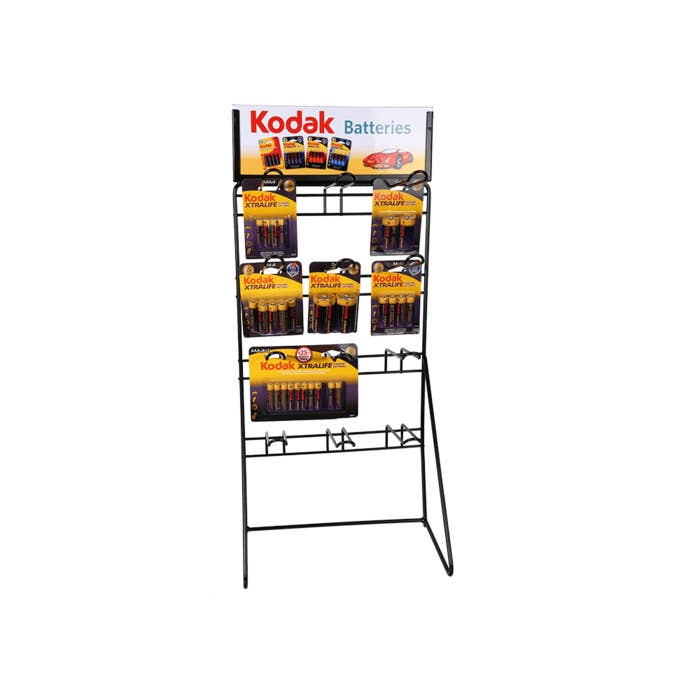 Out of the blue KG - Wholesale Retailer Display Stand/Case - Metal Display Stand for batteries with 12 hooks,