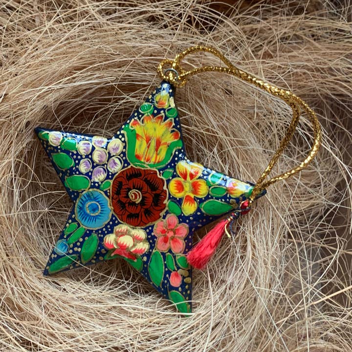 Blaues Blumenmuster - Stern für den Großhandel von Dalit Goods Co