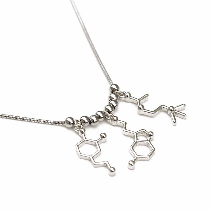 Boutique Academia - Wholesale Pendant/Charm Necklace - Serotonin, Dopamine, & Acetylcholine Necklace3