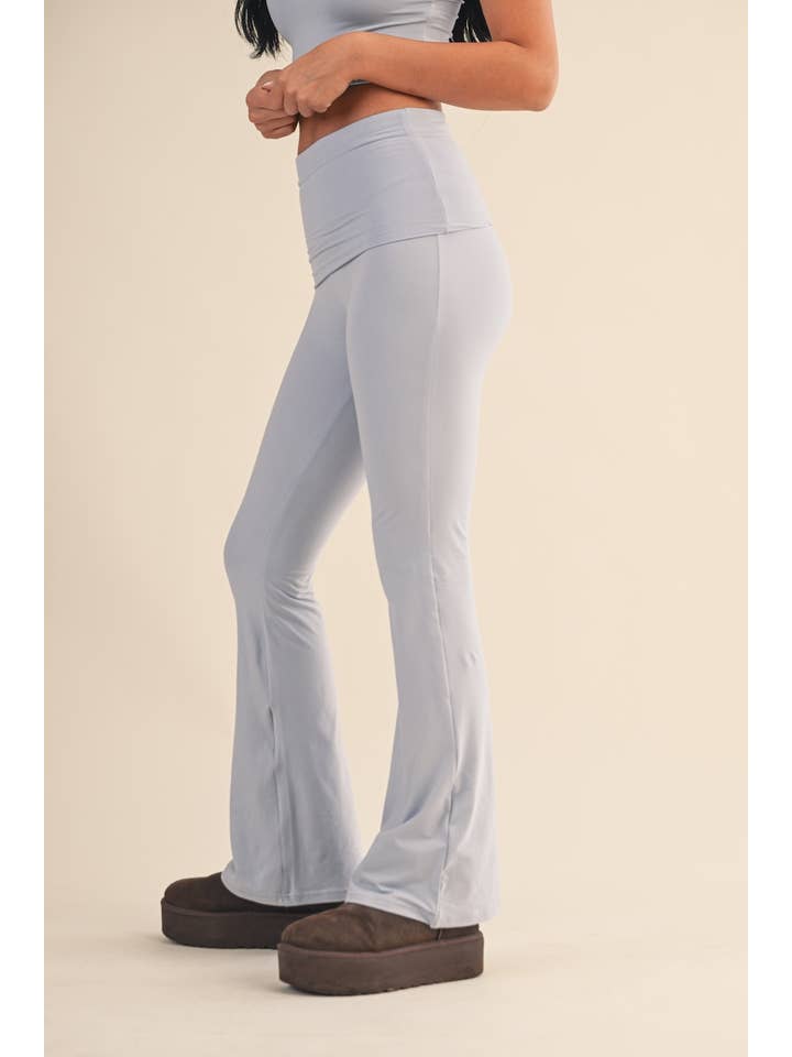 KIMBERLY C – wholesale Pants – Women's – Soft Knit Foldover Flare Pants6