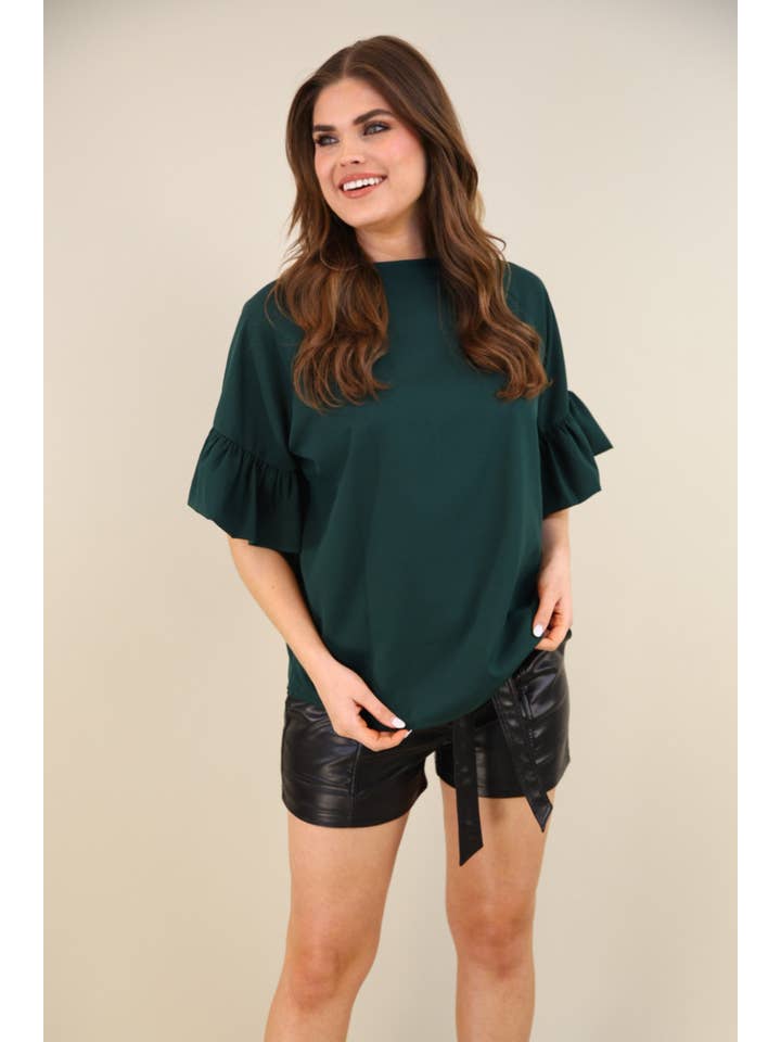 Jess Lea - Wholesale Blouse - Women's - Rebecca Ruffle Sleeve Top0