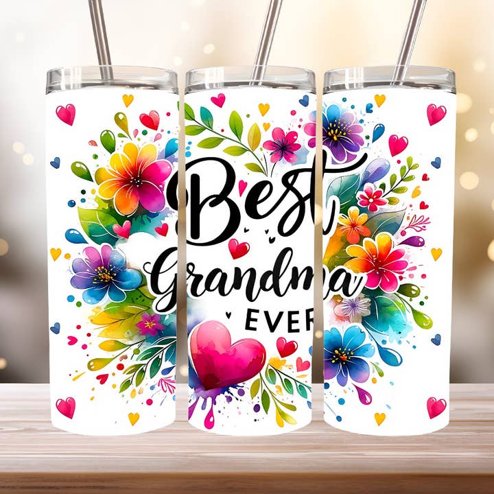 Oma Tumbler, 20 oz. Edelstahl für den Großhandel von Stencil Art Canada