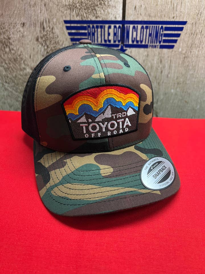 Vintage Vibe Toyota Trucker Hat for wholesale by Battle Born Clothing and Print