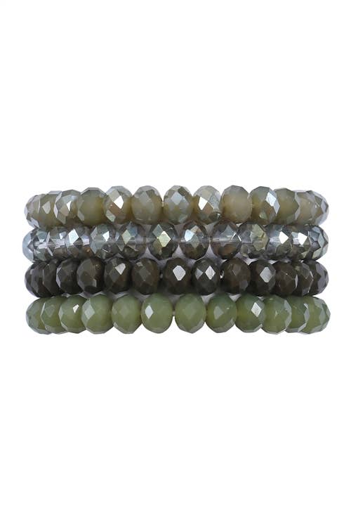 MYS Wholesale Inc - Wholesale Beaded Bracelet - 4 Line Glass Beads Stretch Bracelet18
