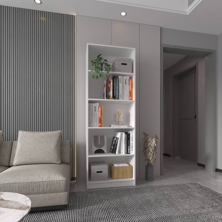 TuHome Concept - Wholesale Bookcase - Tall Bookcase 4R Home with 5 shelves Home11