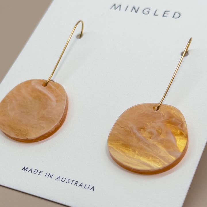 Mingled - Wholesale Dangle earrings - Organic Dangle Earrings - Amber Haze3