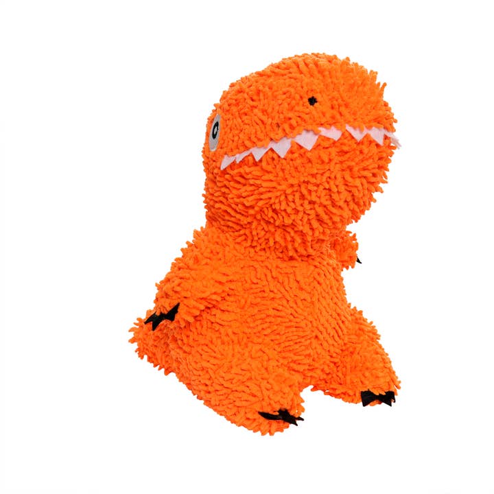 Tuffy Dog Toys - VIP Products - Wholesale Pet Squeaky Toy - Dog - Mighty Microfiber Ball T-Rex, Durable, Squeaky Dog Toy