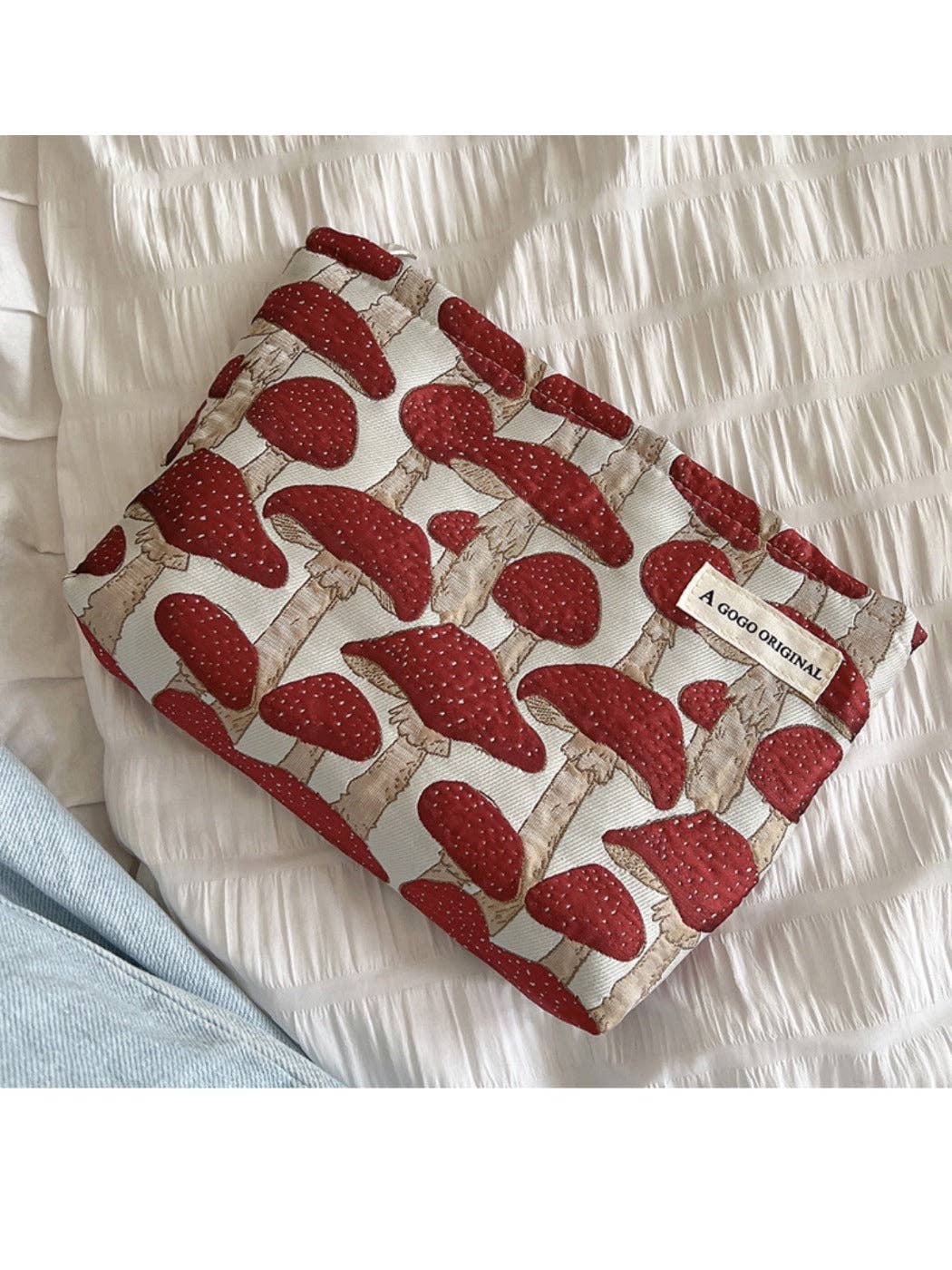 Funkyrel® Atzbranding Limited – wholesale Make-up/cosmetic bag – Cosbai – Canvas Mushroom Travel Makeup Bag9