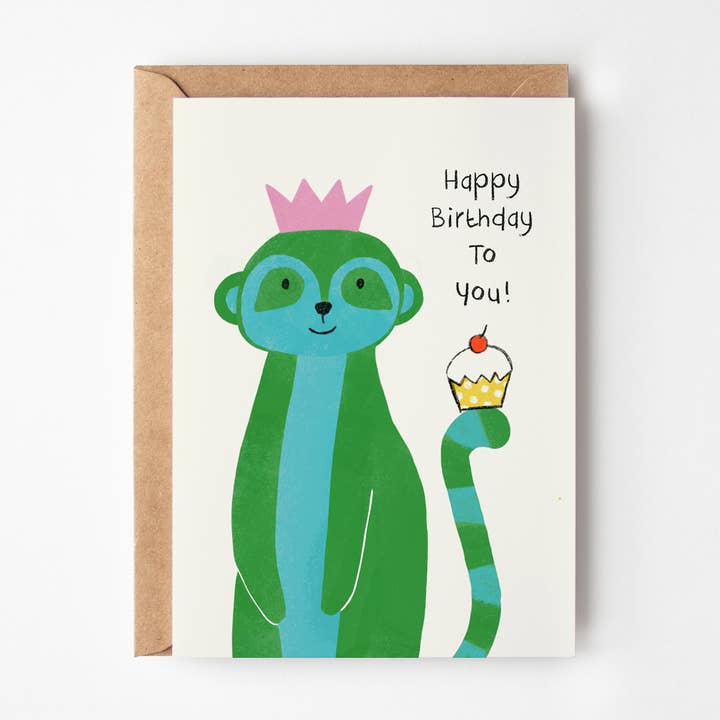 Meerkat Birthday Card | Childrens Animal Greetings Card for wholesale by Happy Street