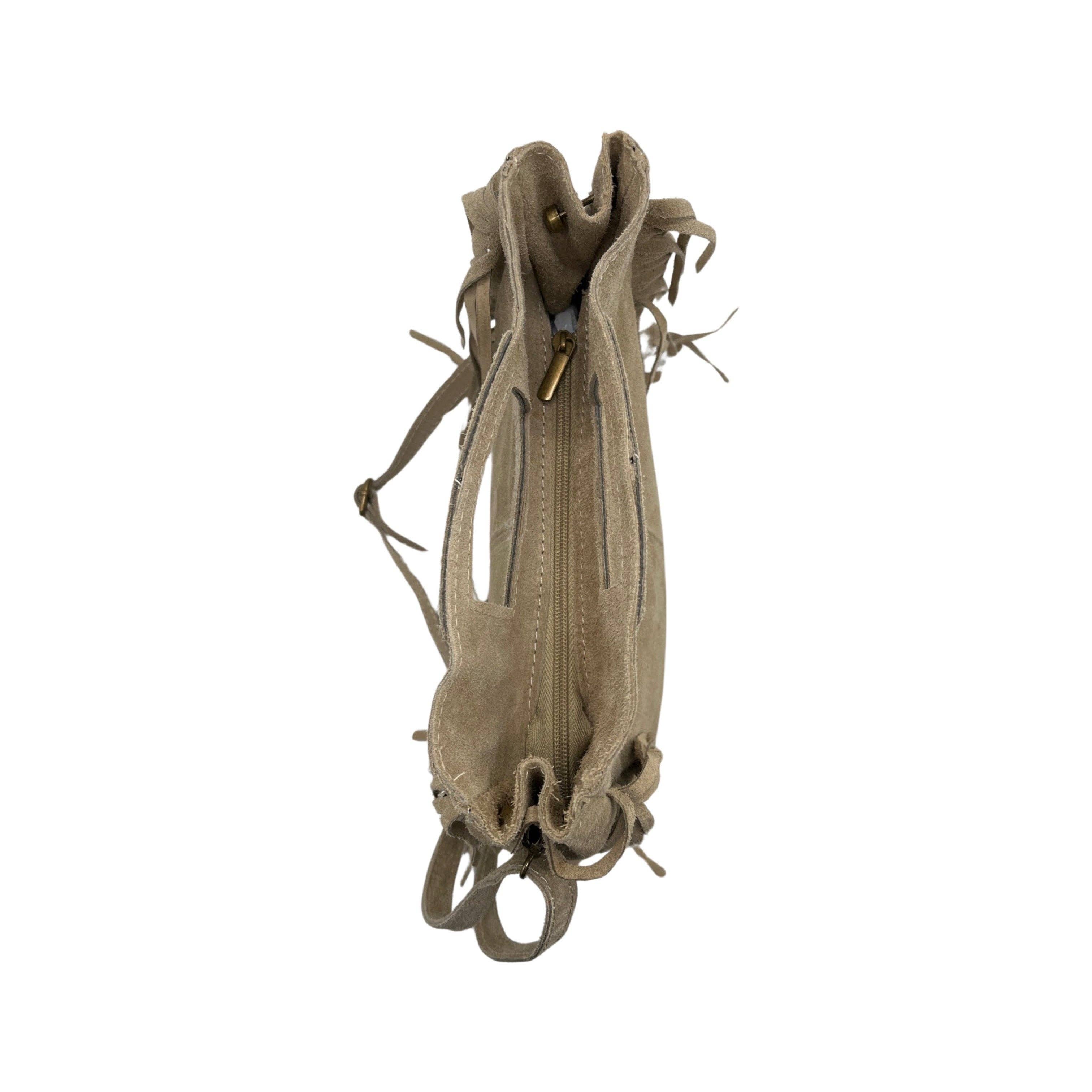 Louisa lee - Wholesale Top Handle Bag - Women's - SUEDE LEATHER HANDBAG MARION TAUPE3