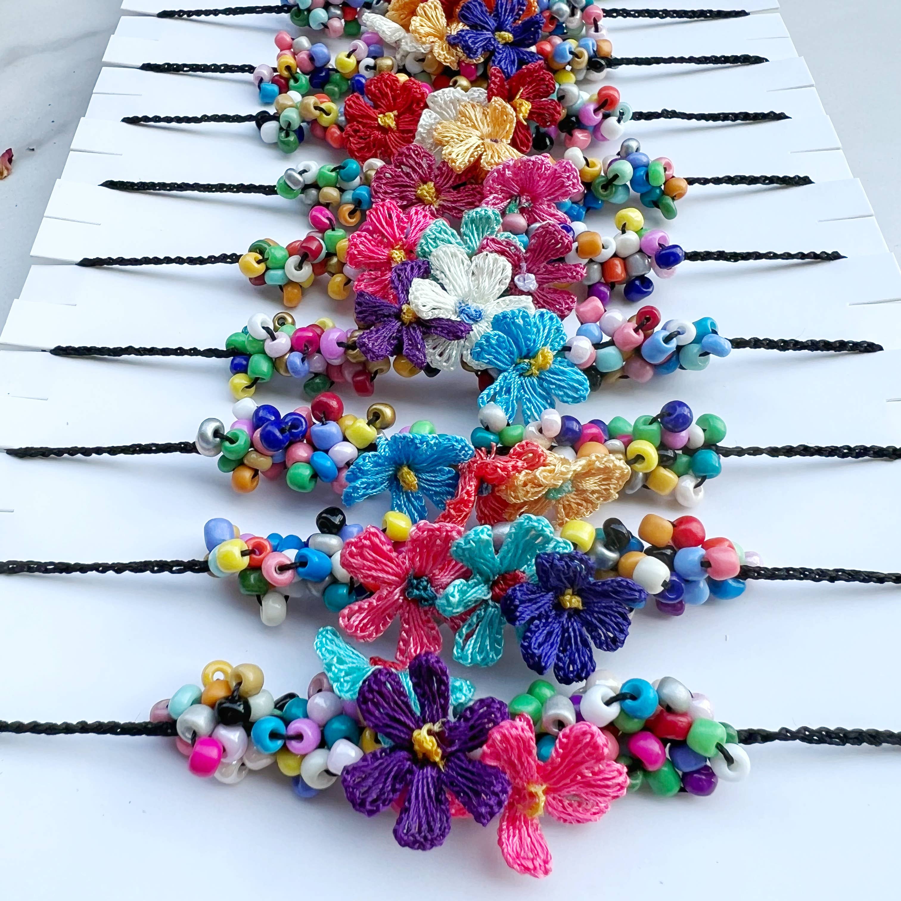 Gypsy Soul - Wholesale Beaded Bracelet - Floral Blossom Crochet Beaded Bracelet/Anklet1