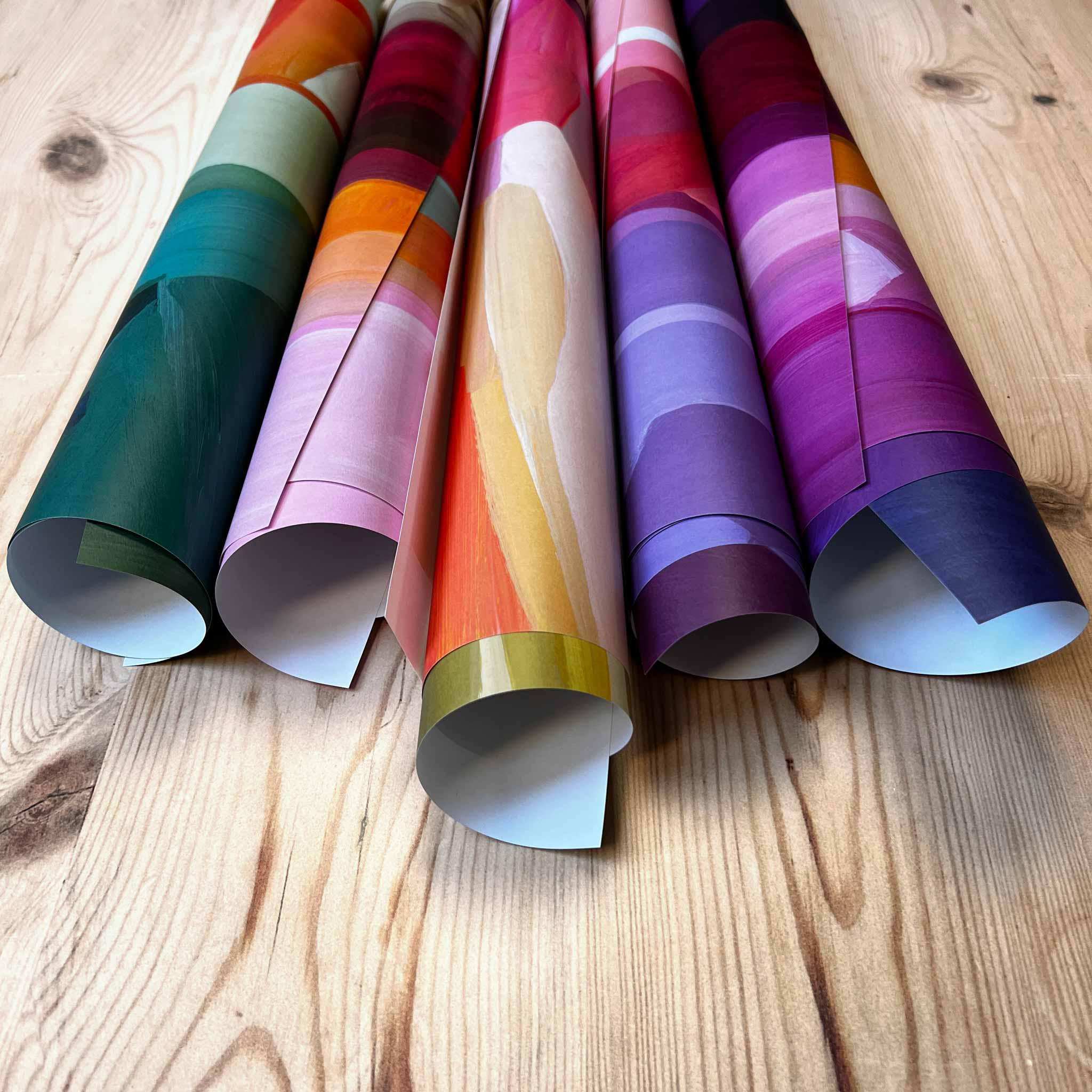 Susannah Bleasby Art – wholesale Flat wrap – Abstract Art Gift Wrap | Abstract gift wrap sheets 1